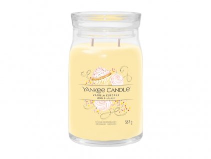 Svíčka Yankee Candle Signature - Vanilla Cupcake - Vanilkový košíček 567g velká