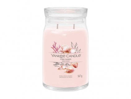 Svíčka Yankee Candle Signature  PINK SANDS  - Růžový písek 567g velká