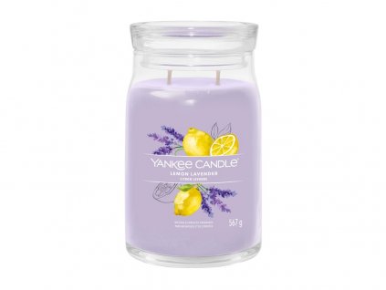 Svíčka Yankee Candle Signature  LEMON LAVENDER - Citrón a levandule 567g velká