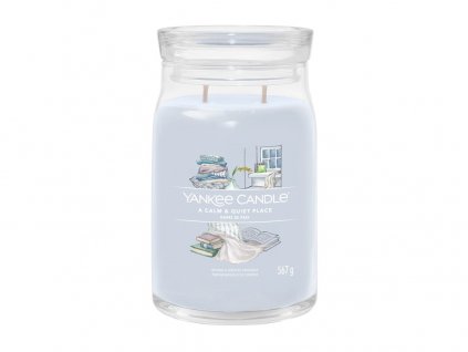 Svíčka Yankee Candle Signature  A CALM & QUIET PLACE -Klidné a tiché místo 567g velká