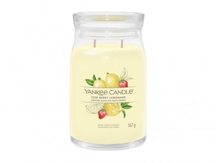 Svíčka Yankee Candle Signature  ICED BERRY LEMONADE - Ledová limonáda 567g velká