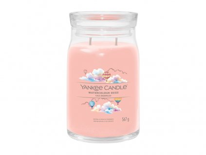 Svíčka Yankee Candle Signature WATERCOLOUR SKIES - Akvarelová obloha  567g velká