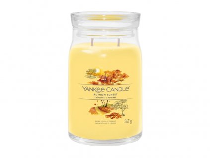 Svíčka Yankee Candle Signature  AUTUMN SUNSET - Podzimní západ slunce 567g velká