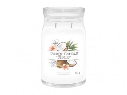 Svíčka Yankee Candle Signature  COCONUT BEACH - Kokosová pláž 567g velká