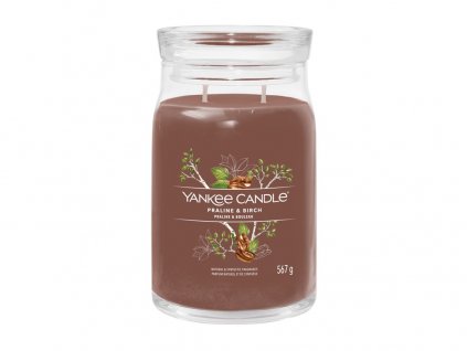 Svíčka Yankee Candle Signature   PRALINE & BIRCH  - Pralinka a bříza 567g velká