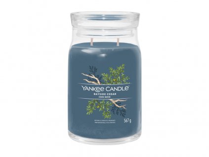 Svíčka Yankee Candle Signature   BAYSIDE CEDAR - Pobřežní cedr  567g velká