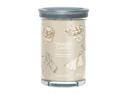 Svíčka Yankee Candle Signature  WARM CASHMERE - Teplý kašmír 567g TUMBLER VELKÝ