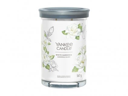 Svíčka Yankee Candle Signature WHITE GARDENIA - Bílá gardénie  567g TUMBLER VELKÝ