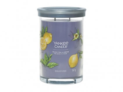 Svíčka Yankee Candle Signature  BLACK TEA & LEMON - Černý čaj s citrónem 567g TUMBLER VEL