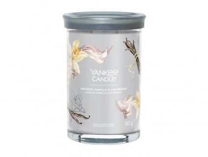 Svíčka Yankee Candle Signature  SMOKED VANILLA & CASHMERE - Kouřová vanilka a kašmír 567g