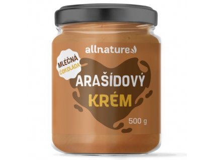 allnature arasidovy krem s mlecnou cokoladou 500 g