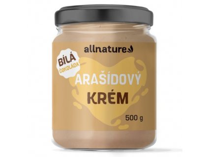 allnature arasidovy krem s bilou cokoladou 500 g