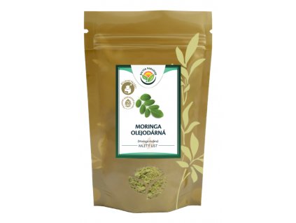 moringa mleta zlaty sacek hranata etiketa custom
