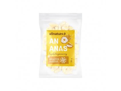 allnature ananas suseny mrazem kousky 20 g