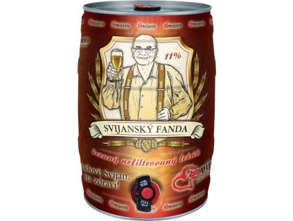 Svijanský Fanda Řezané nefiltrované pivo 4,8% 5l soudek