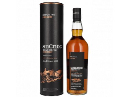 ancnoc highland single malt scotch whisky sherry cask finish peated edition 07l