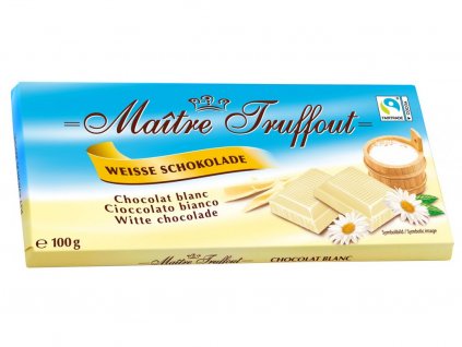 104823 maitre truffout bila cokolada 100g