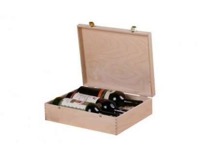 Dřevěná krabička na víno - 3 láhve