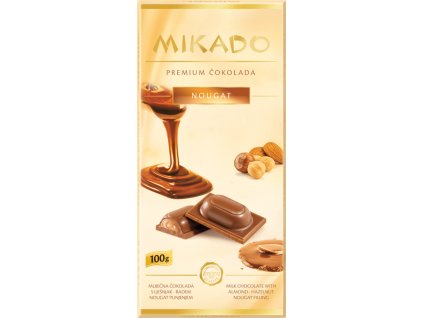 Mikado - mléčná čokoláda s nugátovou náplní 100g