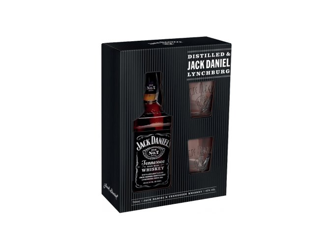 Jack Daniels dárkové balení 0,7 l + 2x sklenička