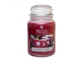 Svíčka Prices Candle Black Cherry Černá Třešeň 630g velká