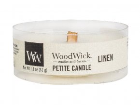 Svíčka WoodWick Linen Čisté Prádlo 31g petite