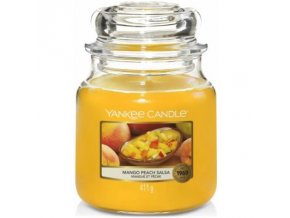 Svíčka Yankee Candle Mango Peach Salsa Broskev Mango a Citrusy 411g střední