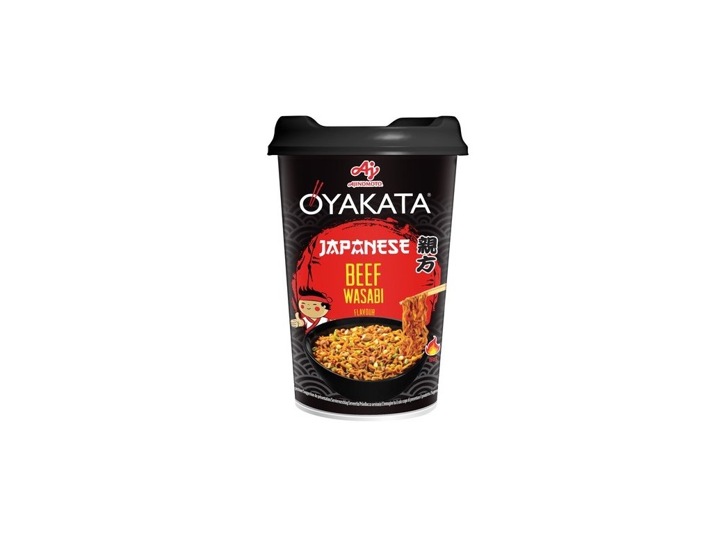 Oyakata Instantní polévka japonské nudle s příchutí hovězí Wasabi 93g