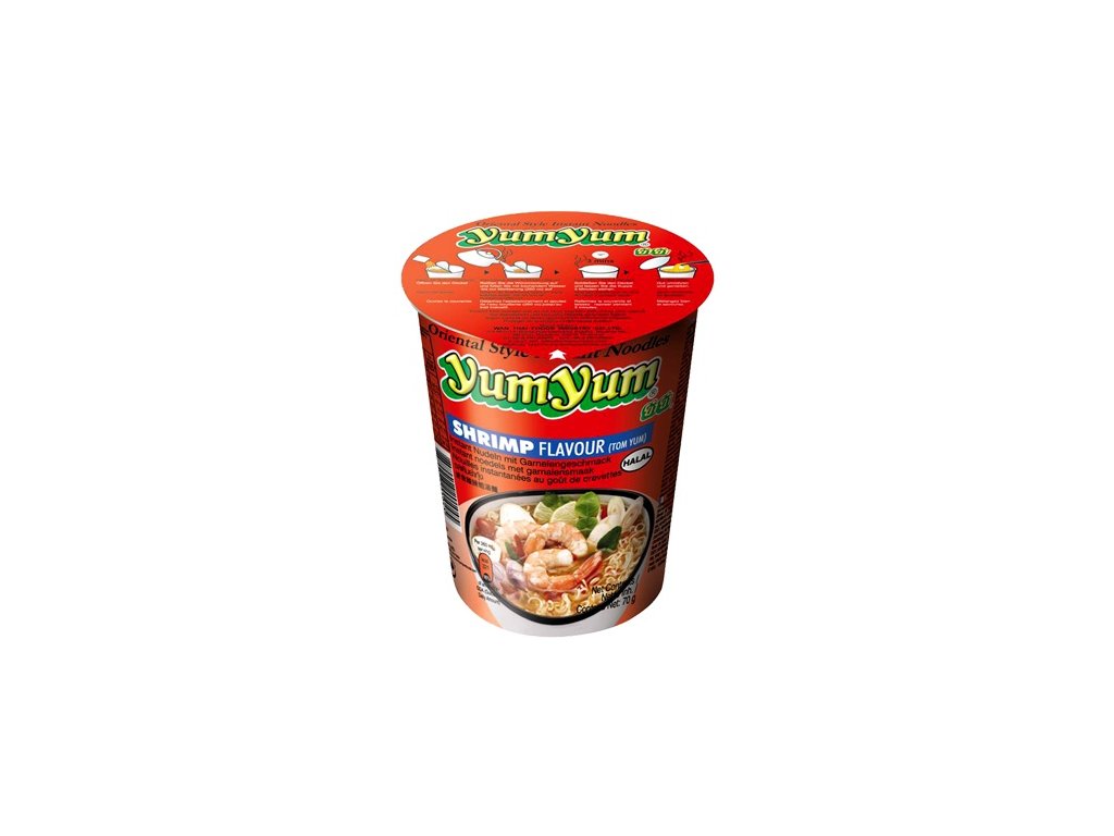 Yum Yum Instantní nudlová polévka krevetová - v kelímku 70g