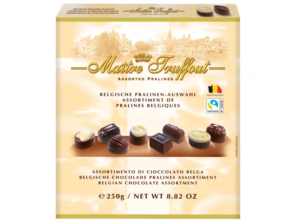 Bonboniéra Maitre Truffout Směs vybraných belgických pralinek 250g