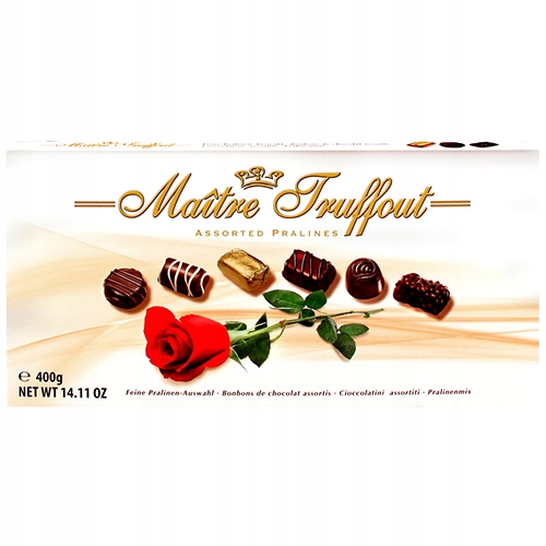 Bonboniéra Maitre Truffout ROSE - Mix pralinek z mléčné čokolády 400g