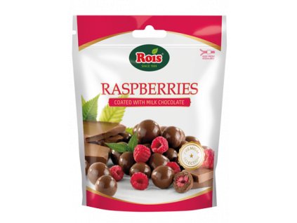 Rois Raspberries - lyofilizované maliny v belgické mléčné čokoládě 100g