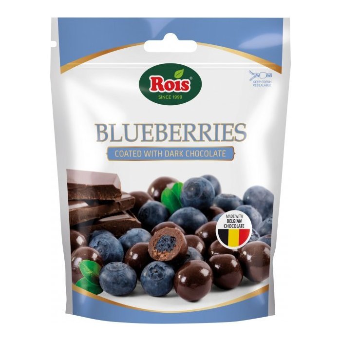 Rois Blueberries - lyofilizované bůrovky v belgické hořké čokoládě 100g