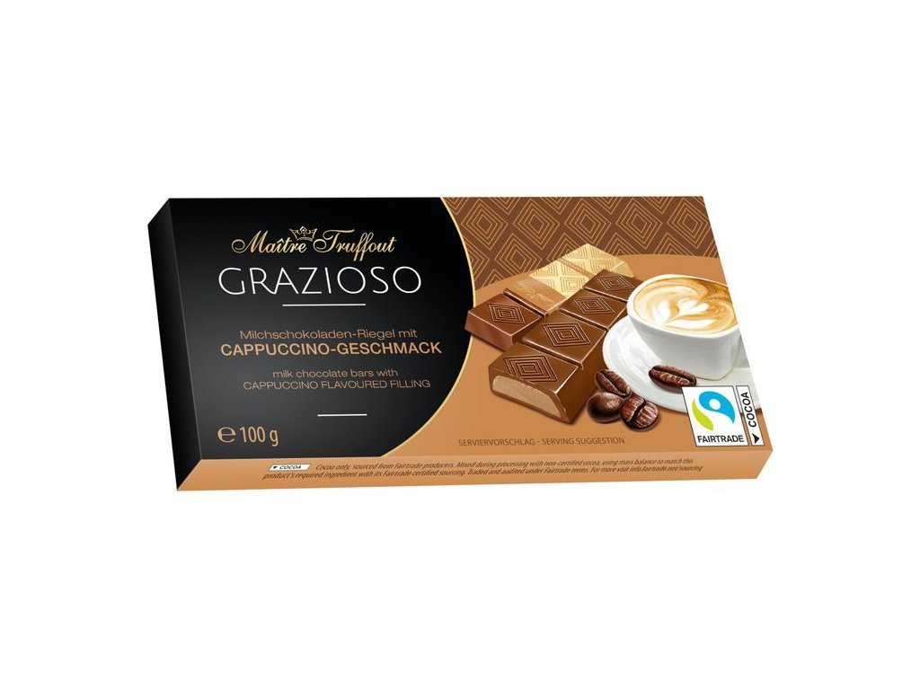 Maitre Truffout Grazioso Cappuccino - mléčná čokoláda cappuccino 100g