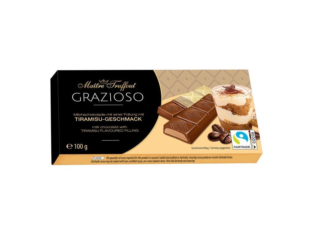 Maitre Truffout Grazioso Tiramisu - mléčná čokoláda Tiramisu 100g