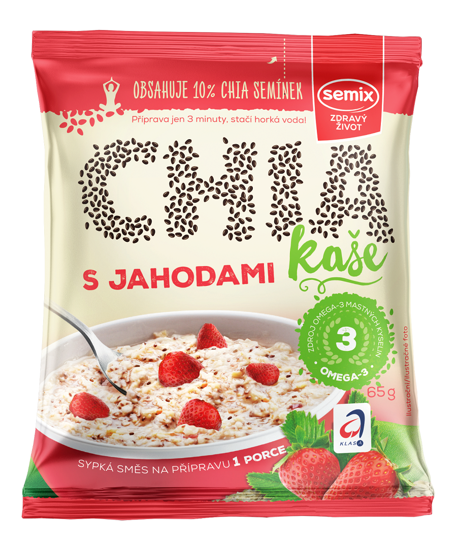 Semix Kaše Chia Jahody a smetana 65g