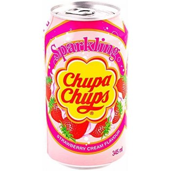 Chupa Chups sparkling Strawberry Flavour - sycená limonáda s příchutí jahod 345 ml