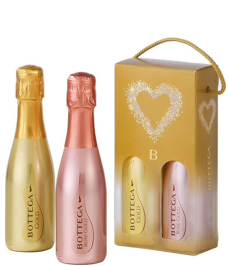 Bottega mini set Gold Prosecco + Rose Gold Pinot Nero, 2x0,2l