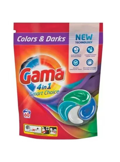 Vizir Gama Caps XL Color prací kapsle se svěží vůní 60 dávek