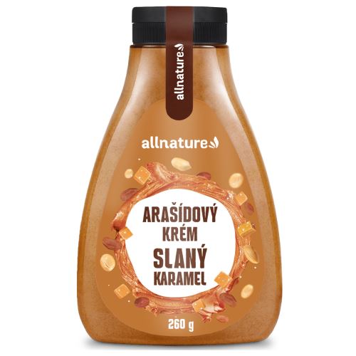 Allnature Arašídový krém - slaný karamel 260 g