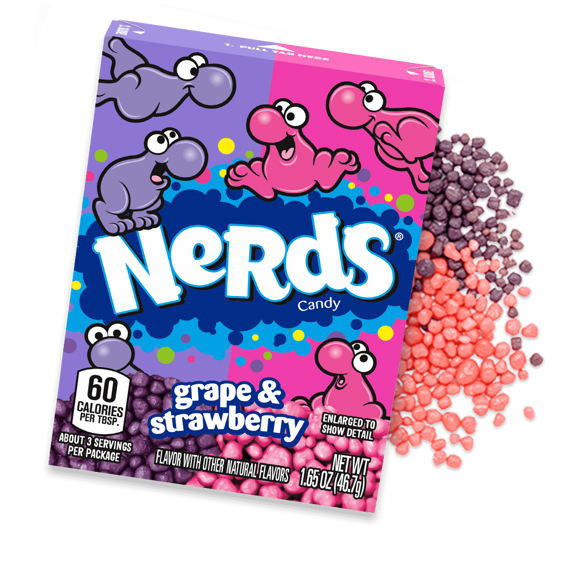 Nerds Strawberry & Grape - miniaturní bonbóny jahoda a hrozen 46,7 g