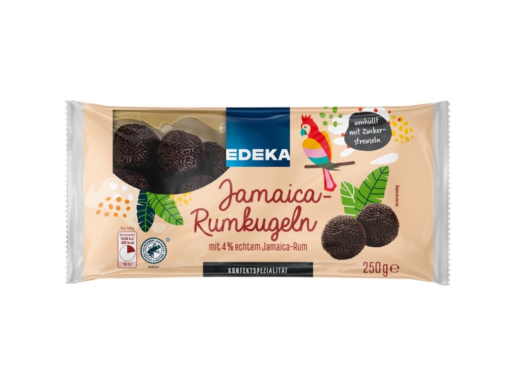 Jamaica-Rumkugeln - Jamajské rumové kuličky 250g Edeka