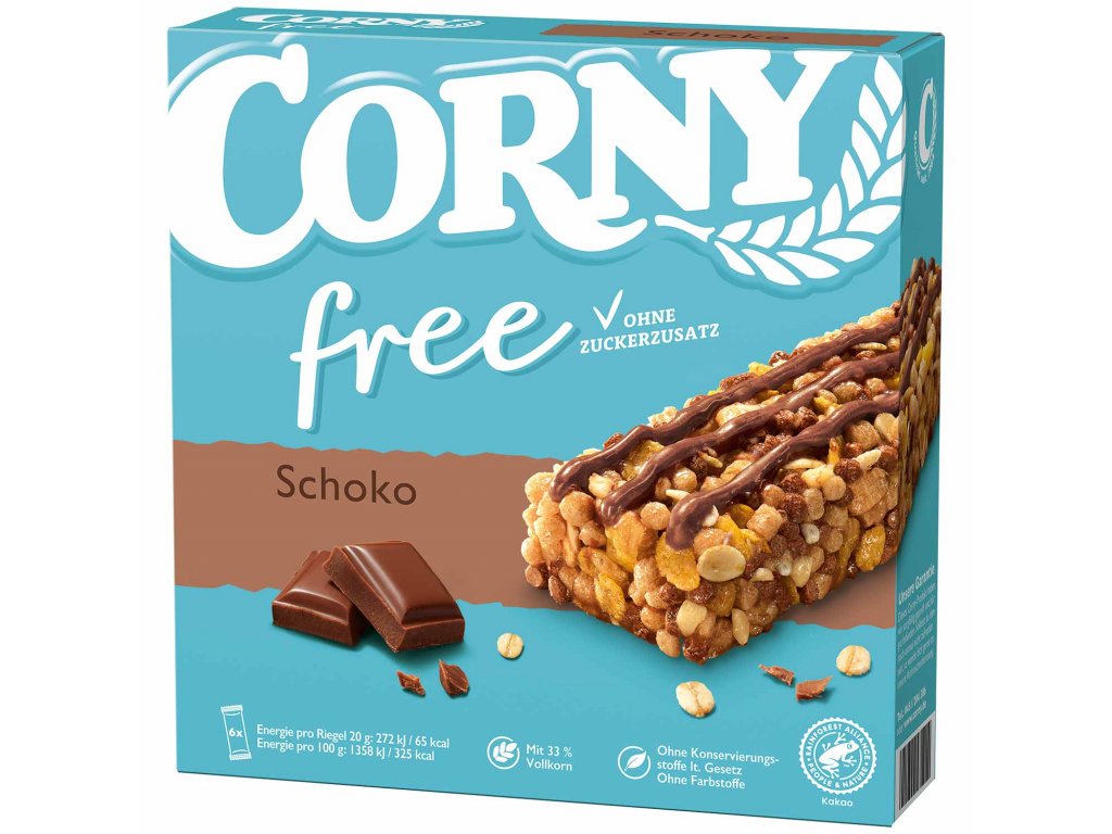 Corny Free čokoládové cereální tyčinky 6 ks - 120g