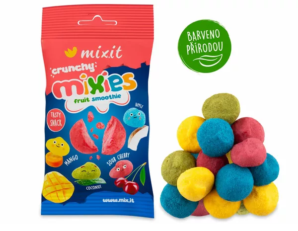 Mixit Crunchy Mixies - křupavý ovocný smoothie snack 20g MINIMÁLNÍ TRVANLIVOST 3.12.2024