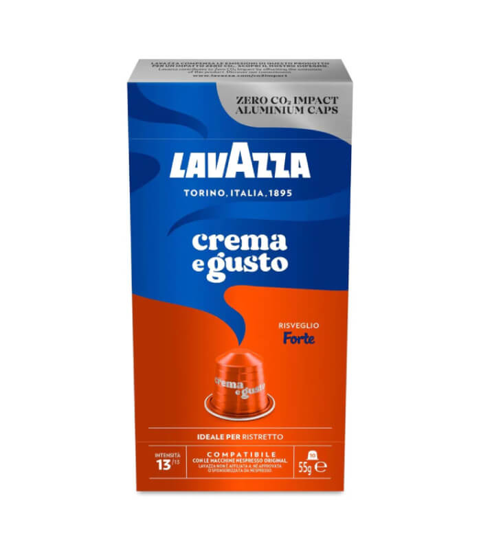 Kávové kapsle Lavazza Nespresso Crema e Gusto Forte ALU 10 kapslí 55g