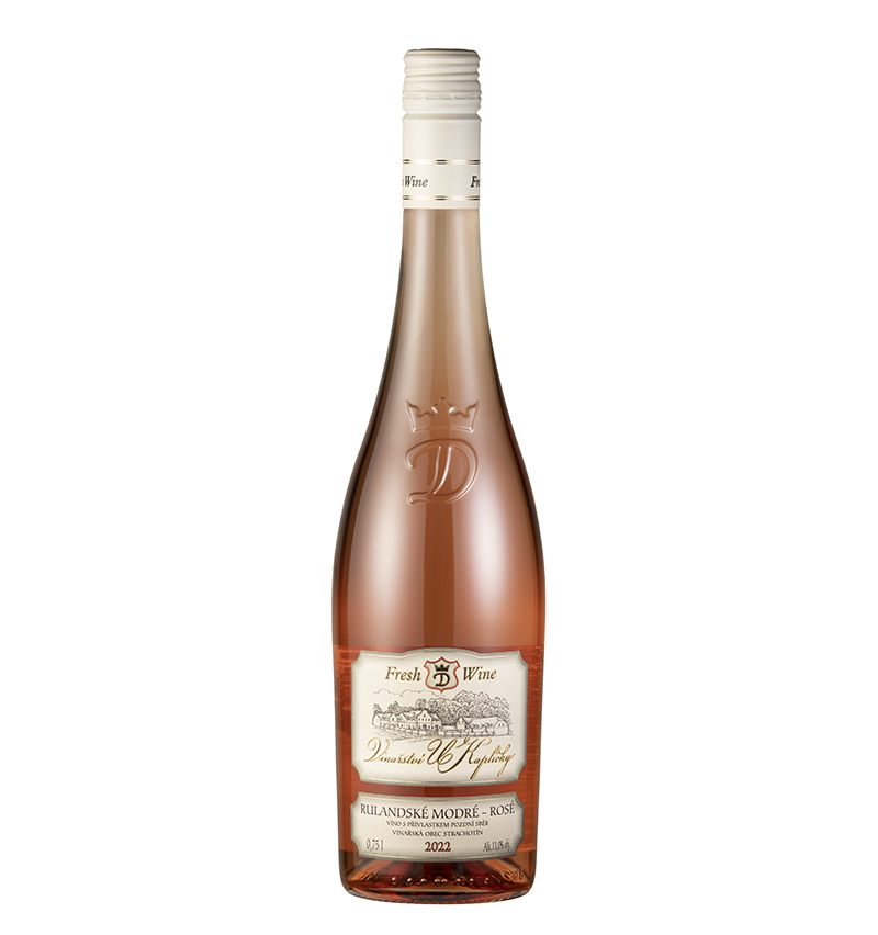 Rulandské modré rose 2023 pozdní sběr polosuché 0,75l Fresh Wine Vinařství U Kapličky