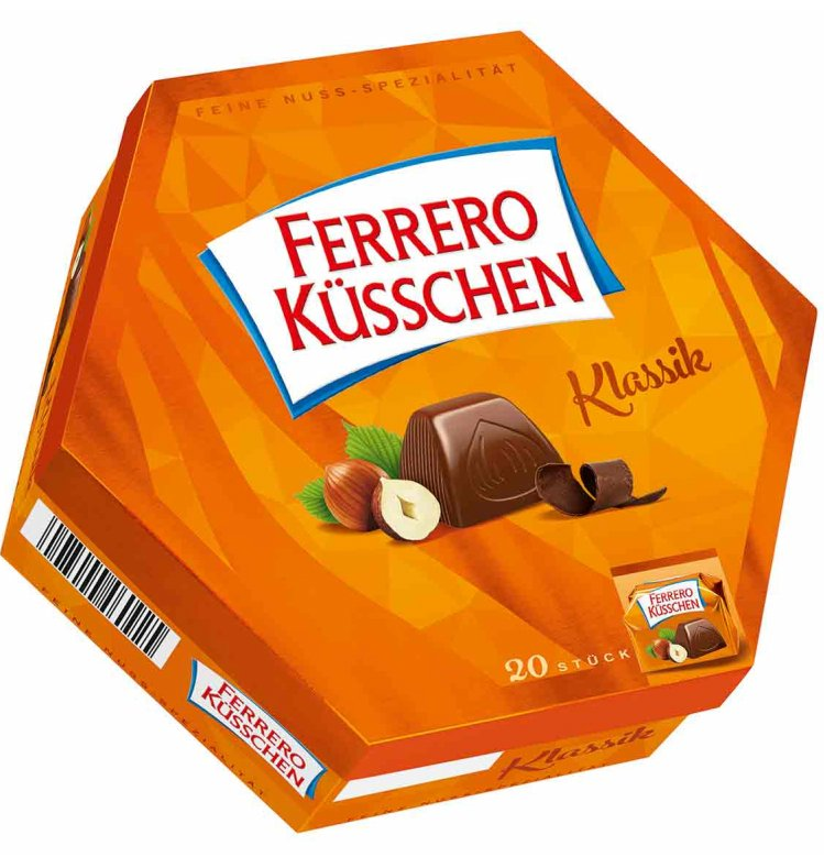 Ferrero Kusschen čokoládové pralinky s lískovými ořechy 20ks - 178g