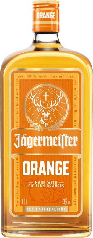 Jagermeister Orange 33% 1 l (holá láhev)