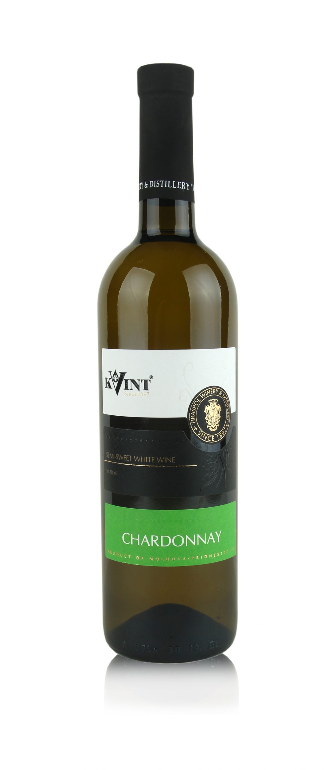 Kvint Chardonnay - bílé polosladké víno 12% 0,75l
