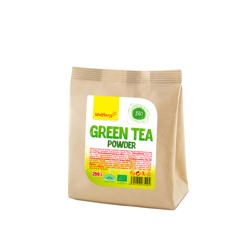 Čaj Green tea powder BIO - zelený sypaný čaj 200g Wolfberry